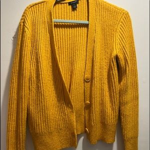 Yellow cardigan